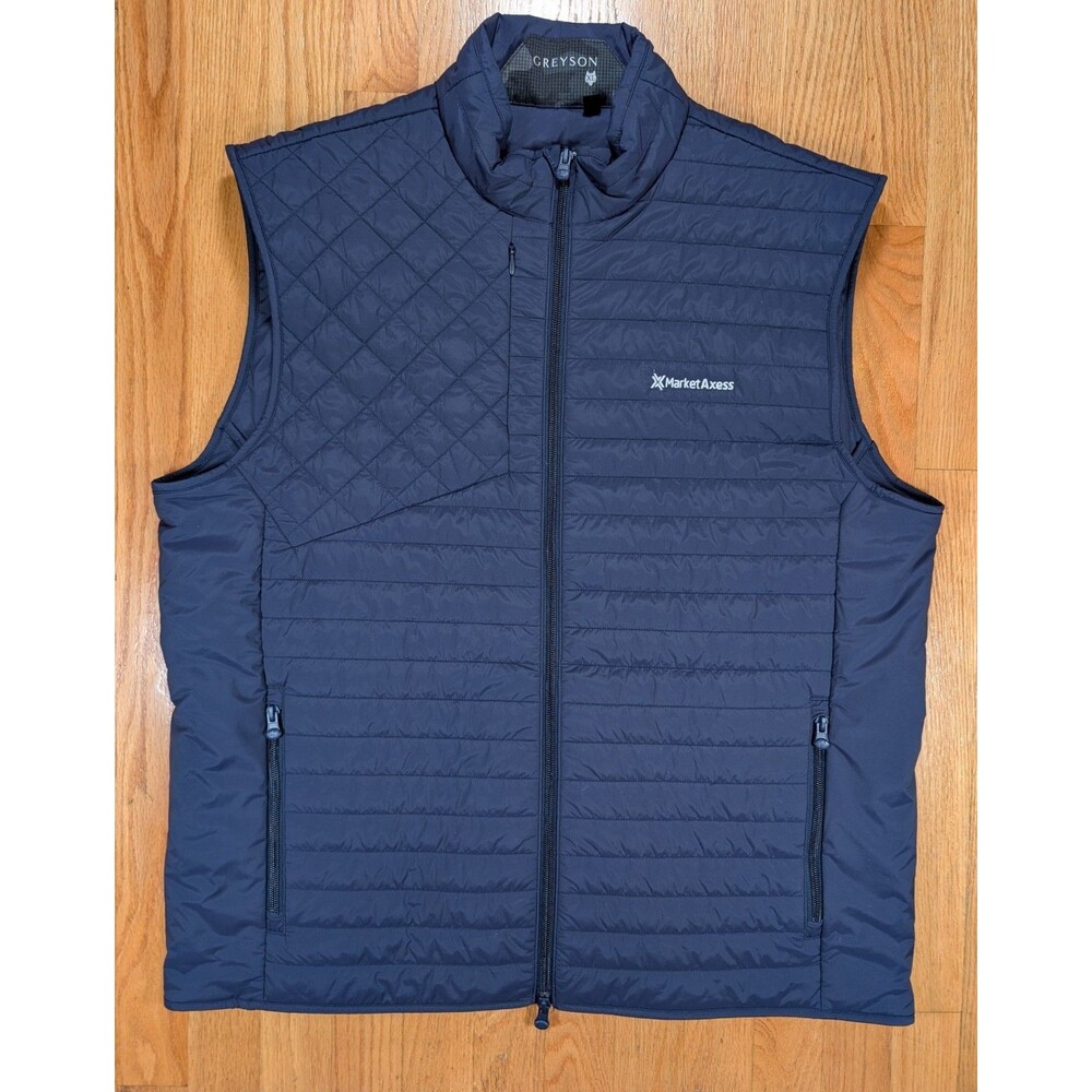 Greyson Performance Vest Mens XL Yukon Ultralight Hybrid Quilted Navy Golf EUC